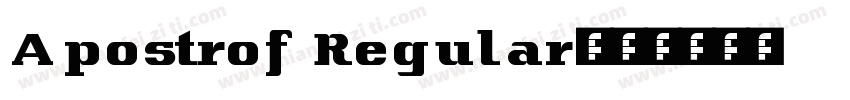 Apostrof Regular字体转换